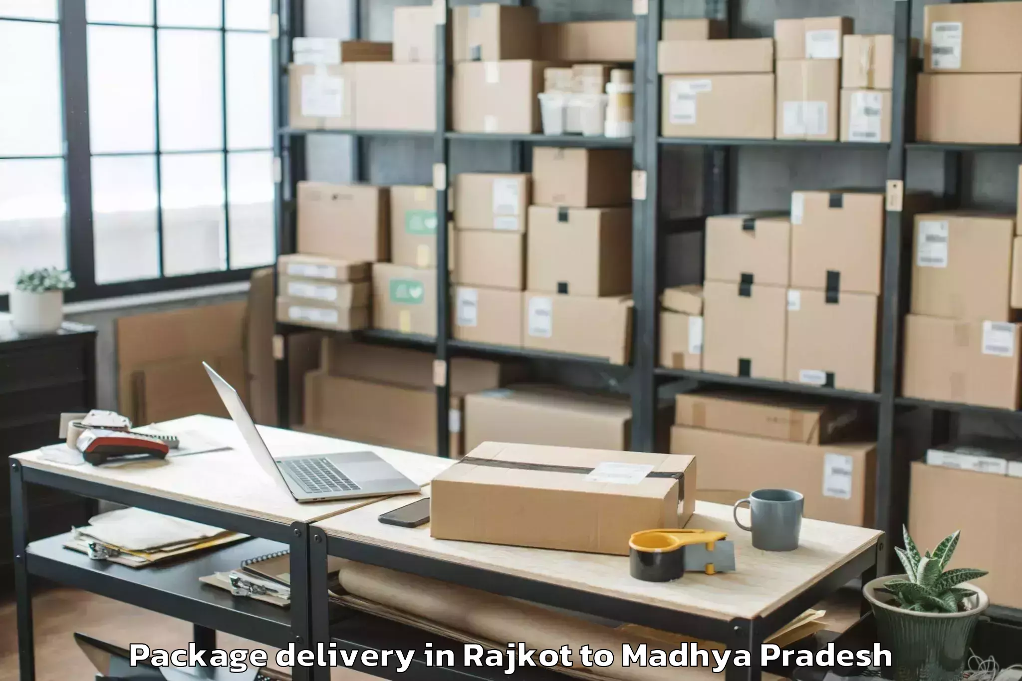 Book Rajkot to Garh Rewa Package Delivery Online